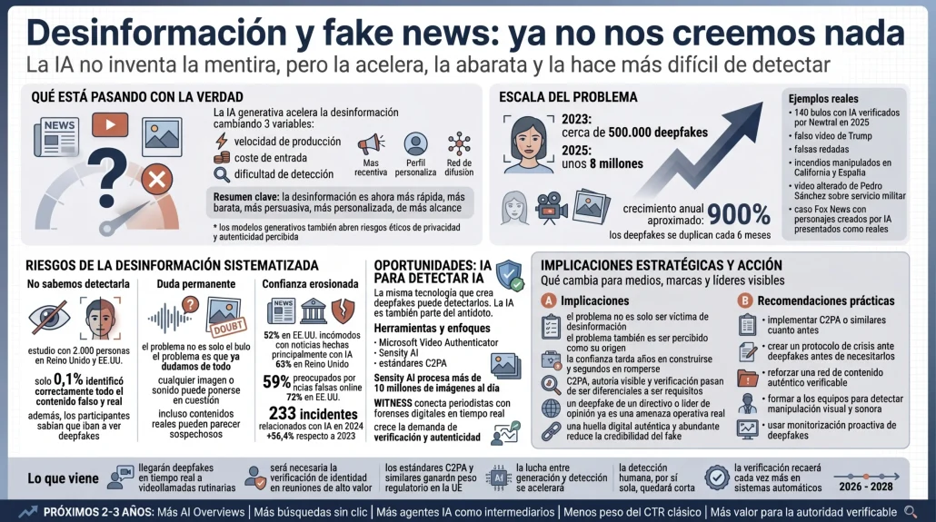Infografía Parte 2. Desinformación y fake news, ya no nos creemos nada, por Guillem Recolons